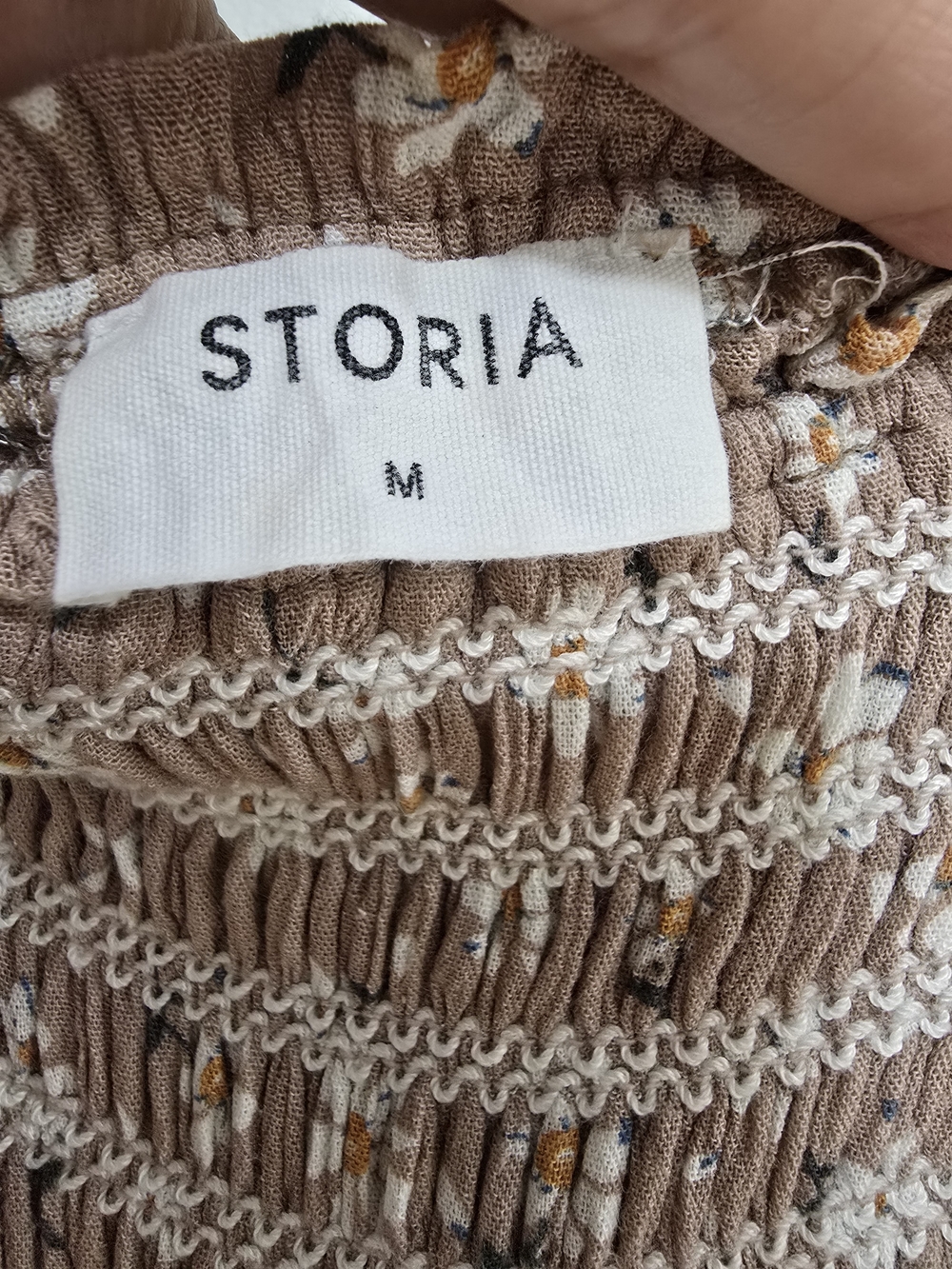 Storia Floral Smocked Bodice Maxi Dress Cottagecore Boho Sundress Size Medium - Picture 7 of 8